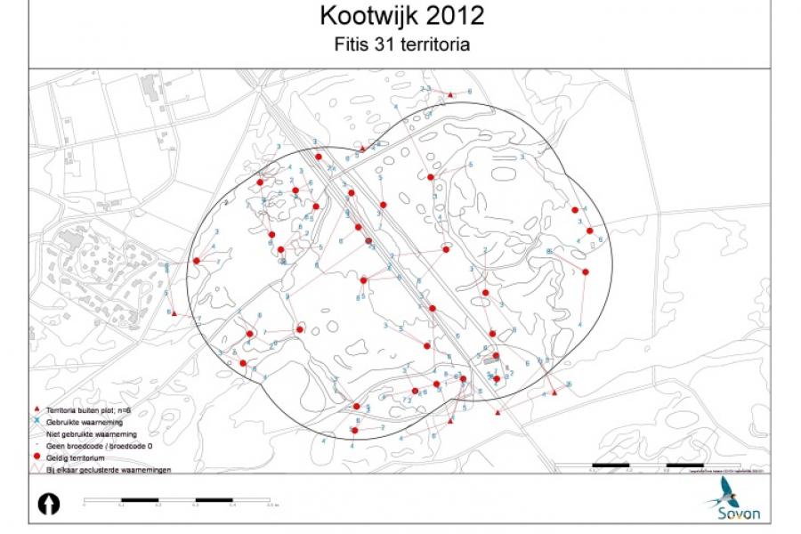 Stippenkaart Kootwijk Fitis 2012