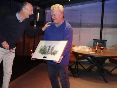 Wim Calame met havik