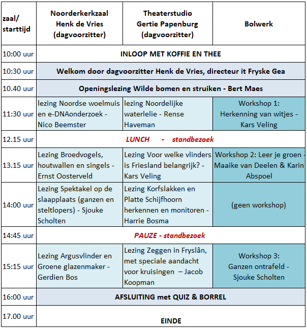 Programma 3 september