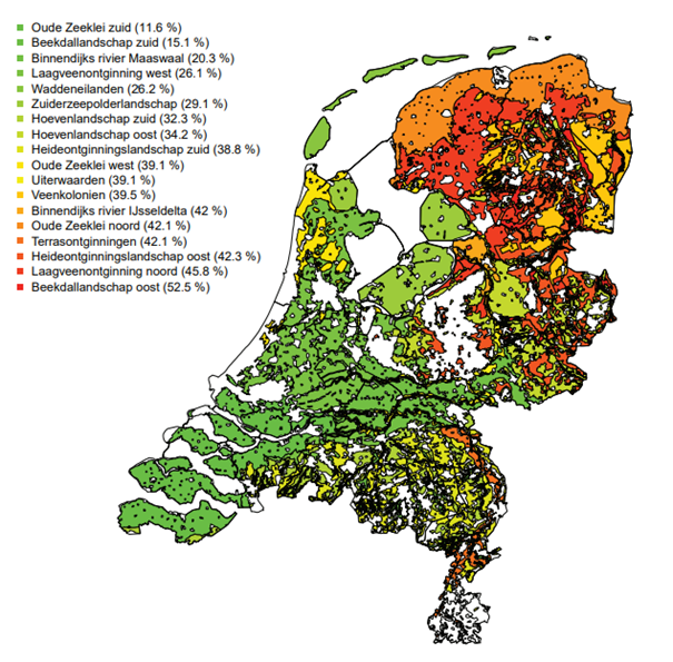 Predatiekaart van Nederland