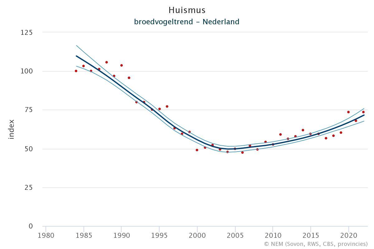 Broedvogeltrend Huismus