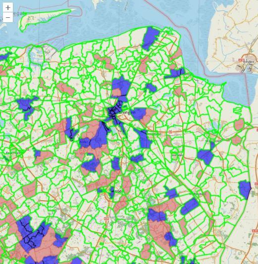 Vacante MUS-gebieden in Groningen