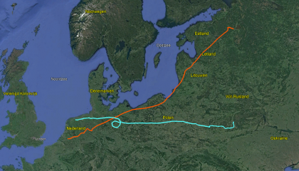 afgelegde routes kievit