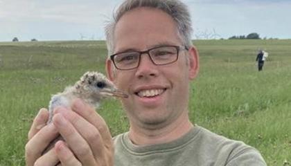 Harry Kuipers met een jonge Lachstern