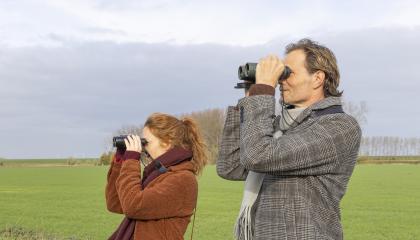 Vogelaars in de wilhelminapolder