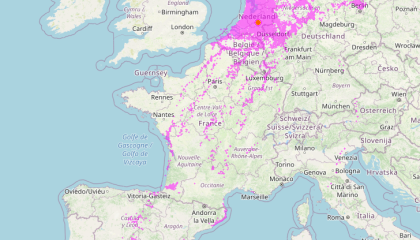 De vliegroutes van gezenderde jonge torenvalken