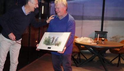 Wim Calame met havik