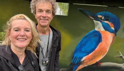 Jean-Pierre en Saskia met ijsvogel